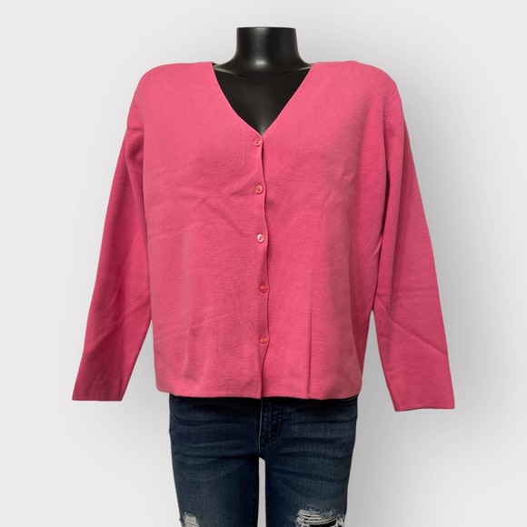 J. Crew Sweaters - End on End VINTAGE Womens Knit Cardigan Sweater sz XL Long Sleeved Button Up